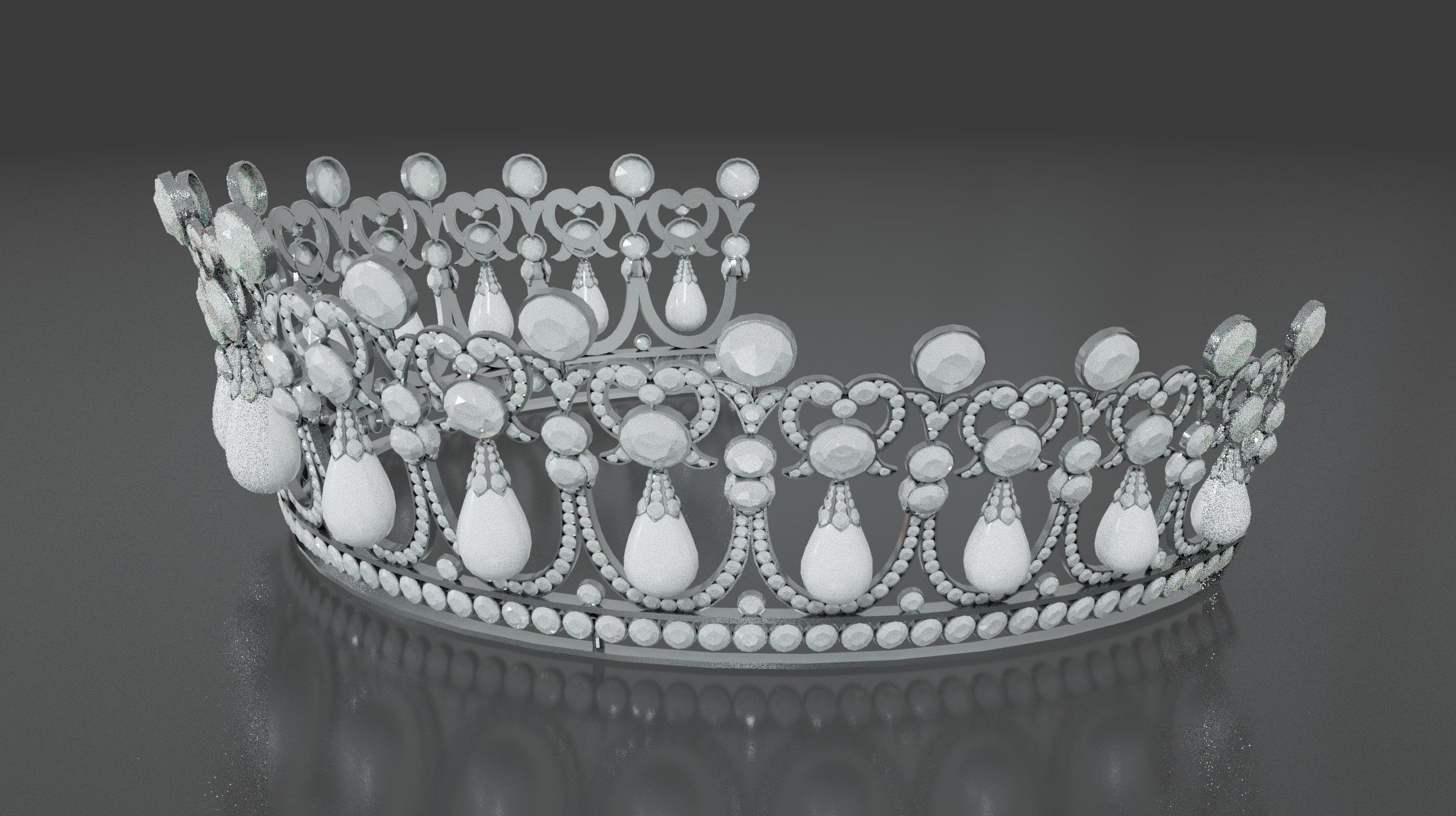 The Cambridge Lovers Knot Tiara 3D model_1