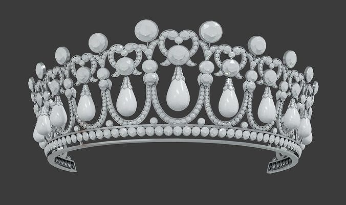 The Cambridge Lovers Knot Tiara 3D model