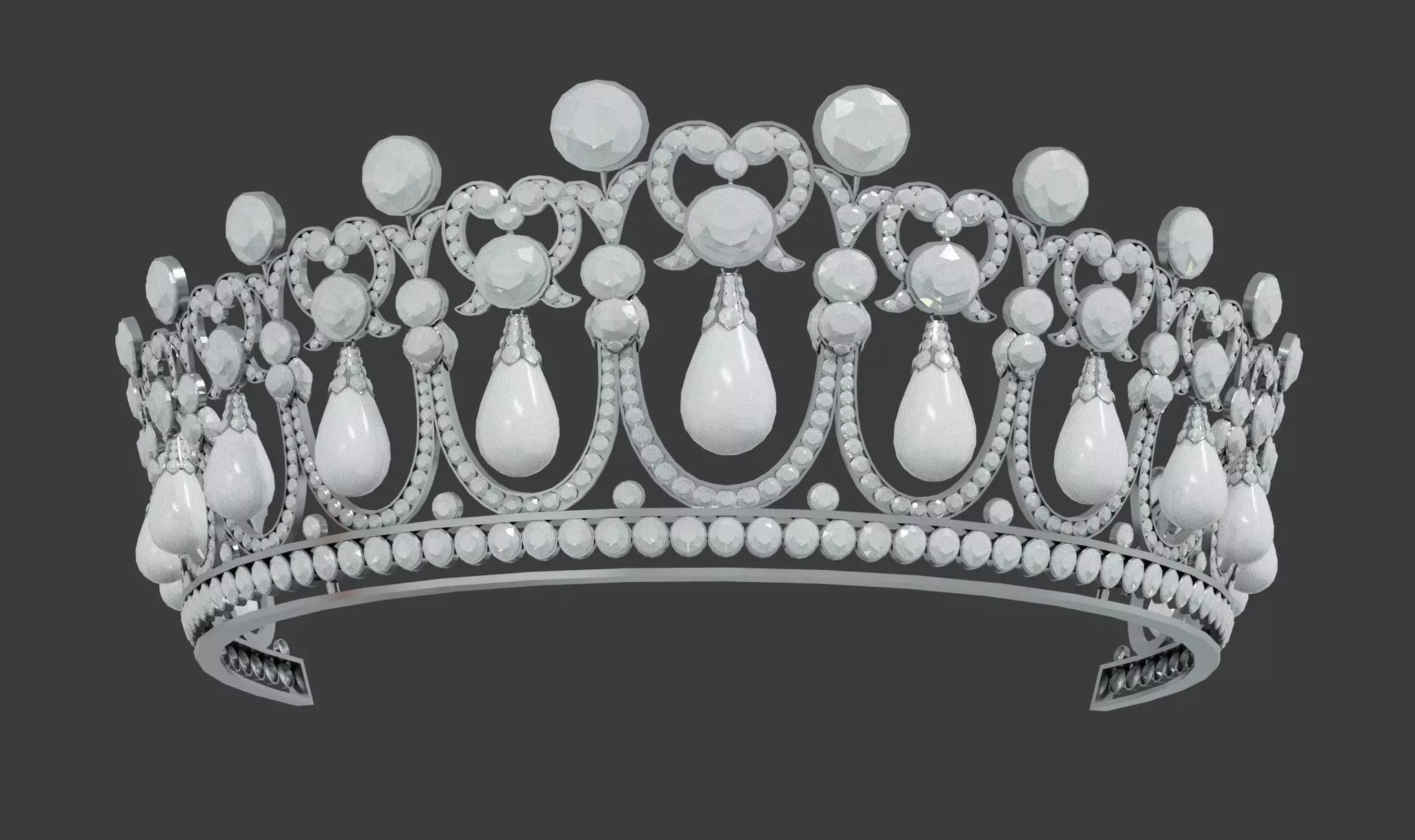 The Cambridge Lovers Knot Tiara 3D model_0