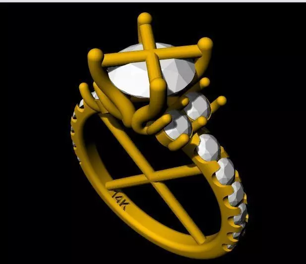 daimond ring 3dm and stl file 3D print model_0