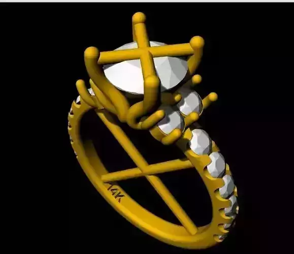 daimond ring 3dm and stl file