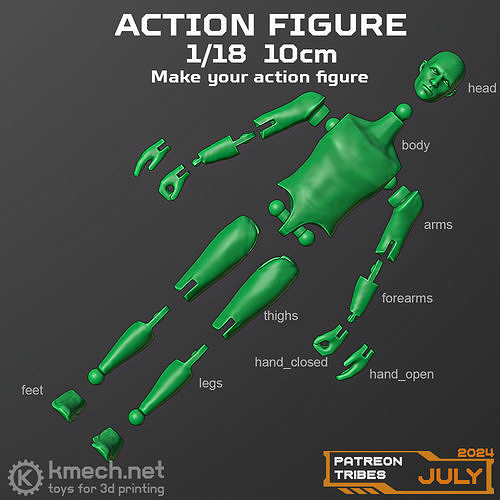 Action Figure Body Free 3D print model