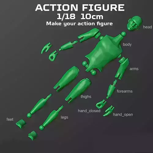 Action Figure Body Free 3D print model