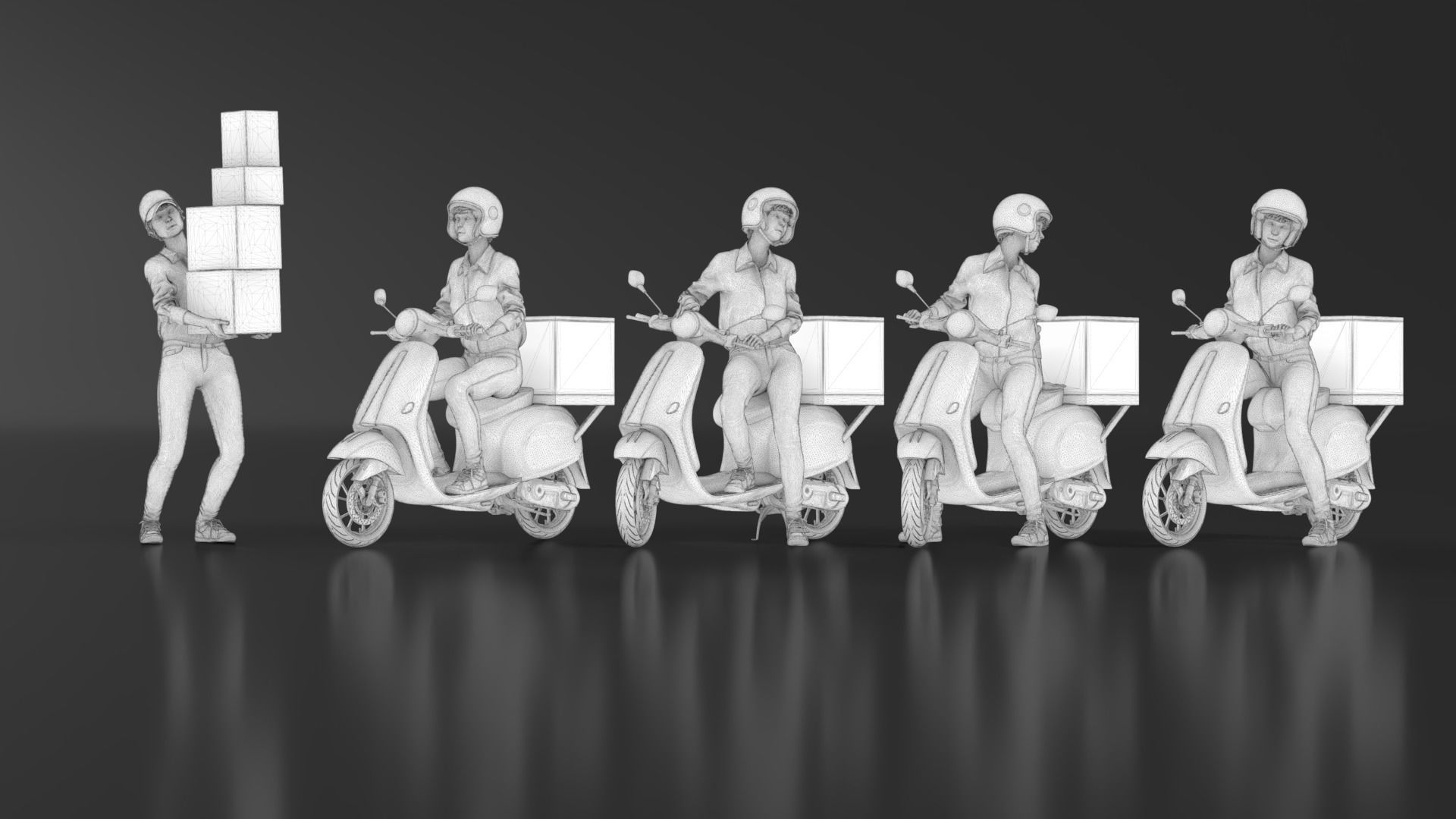 Delivery Girl 3D print model_19