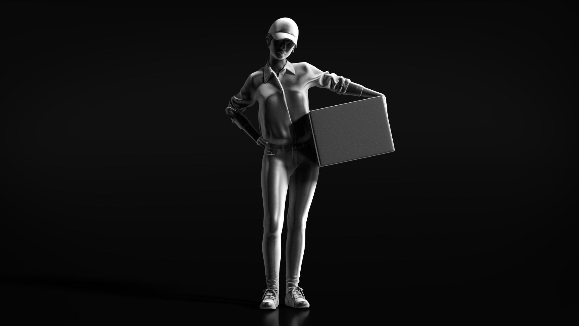 Delivery Girl 3D print model_1
