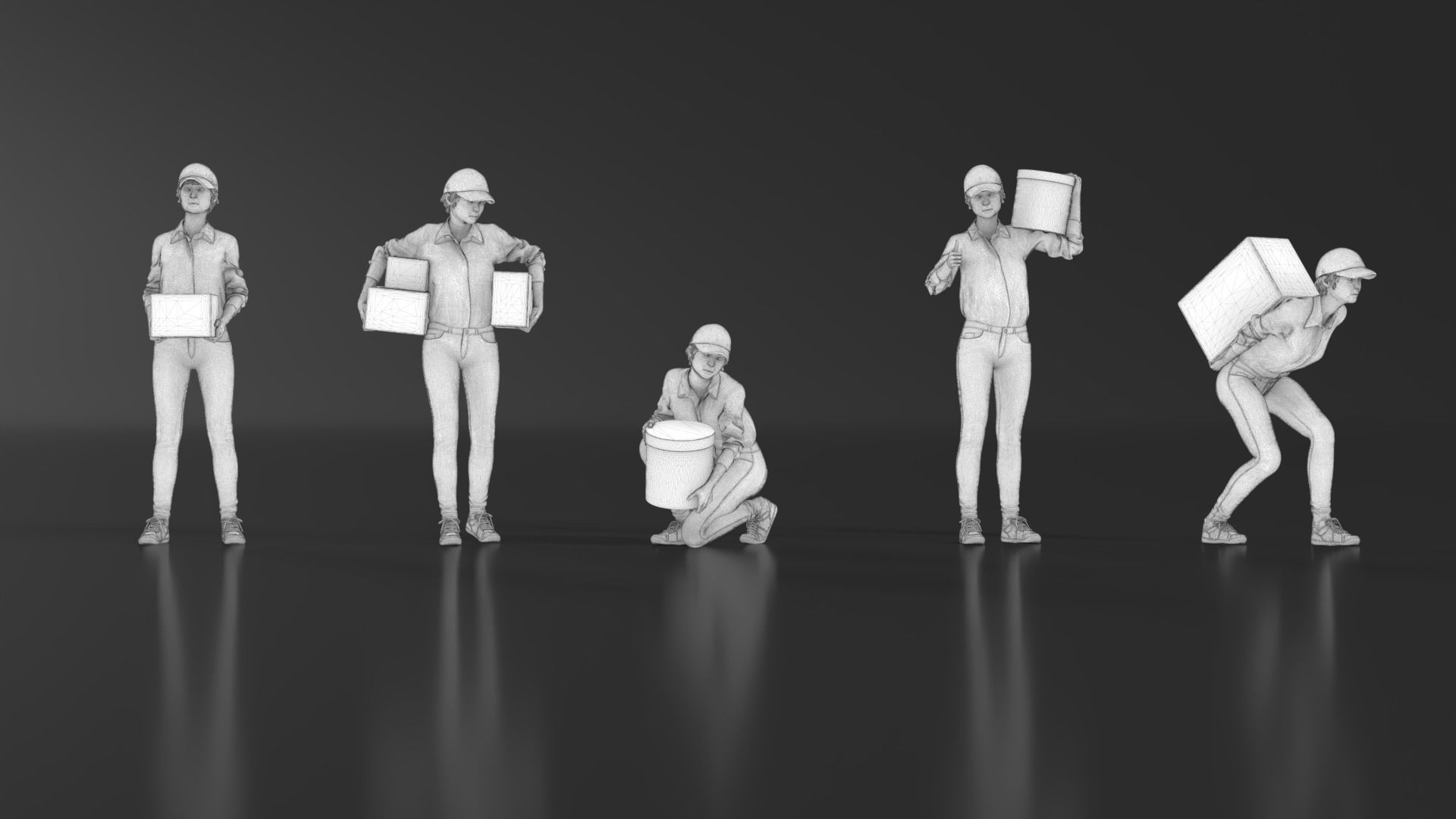 Delivery Girl 3D print model_16