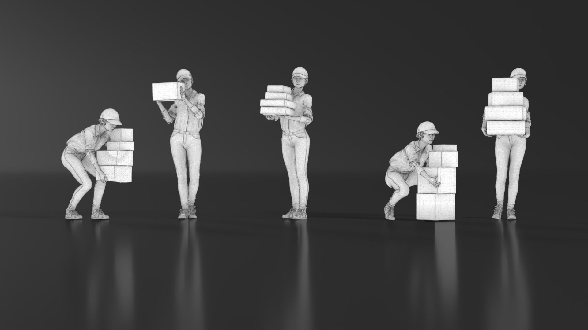 Delivery Girl 3D print model_14