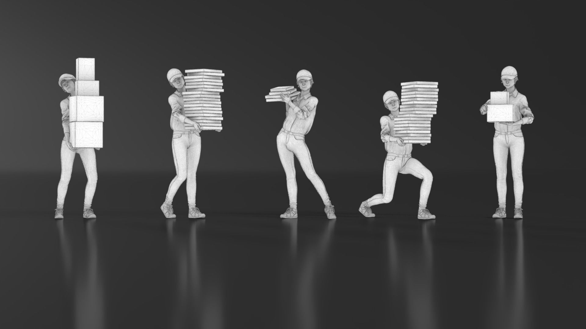 Delivery Girl 3D print model_12