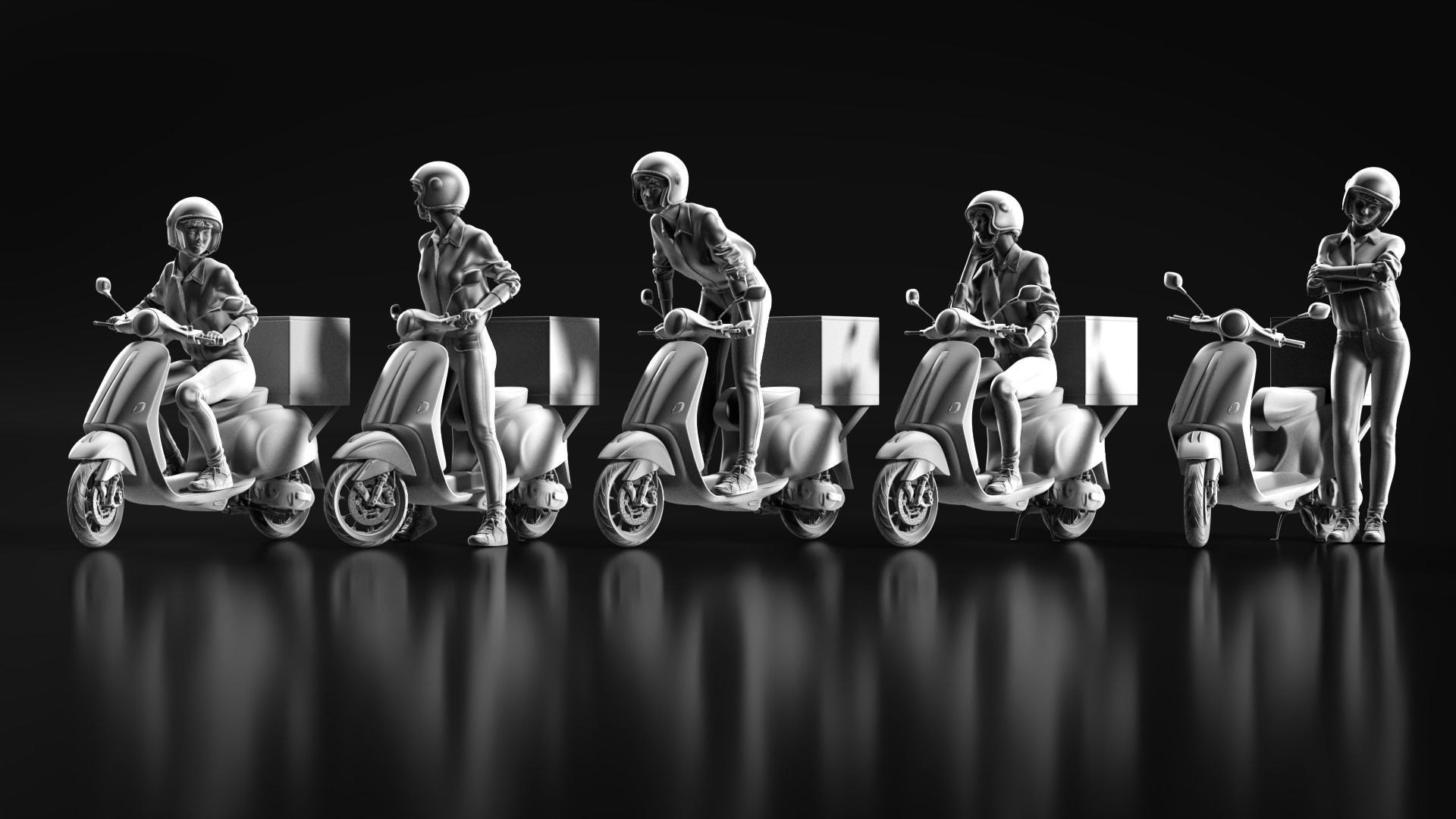 Delivery Girl 3D print model_10