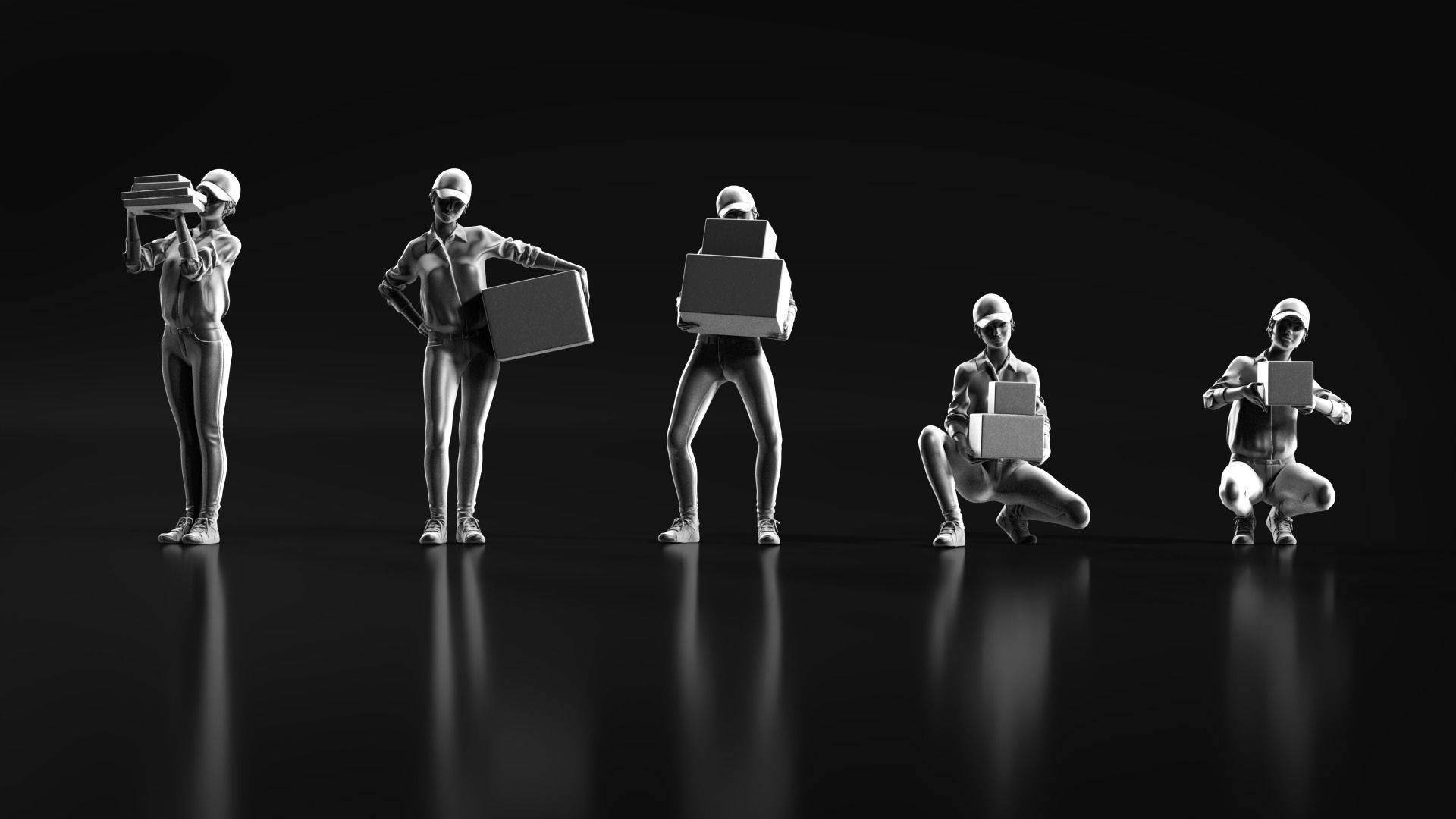 Delivery Girl 3D print model_5