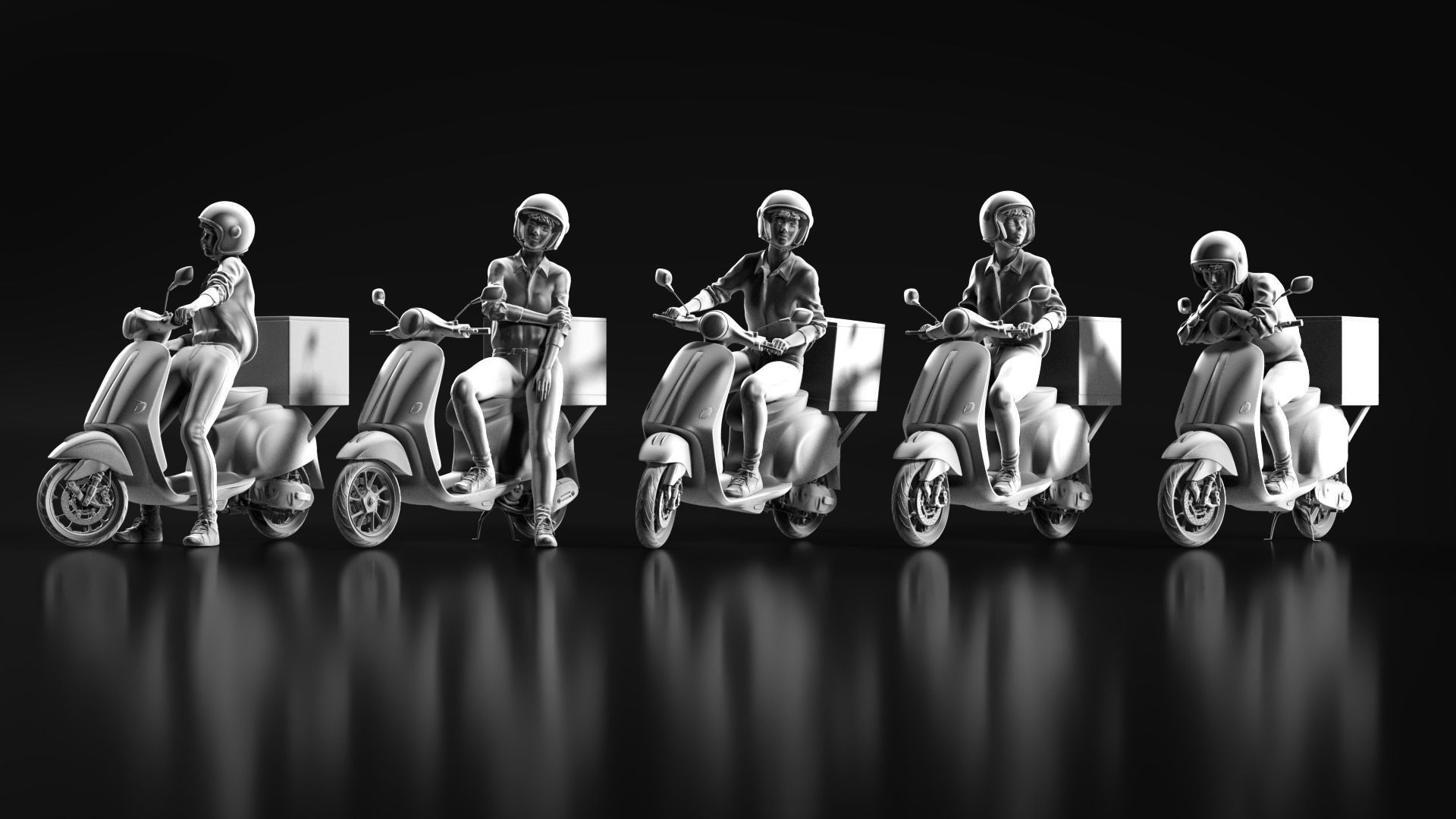 Delivery Girl 3D print model_11