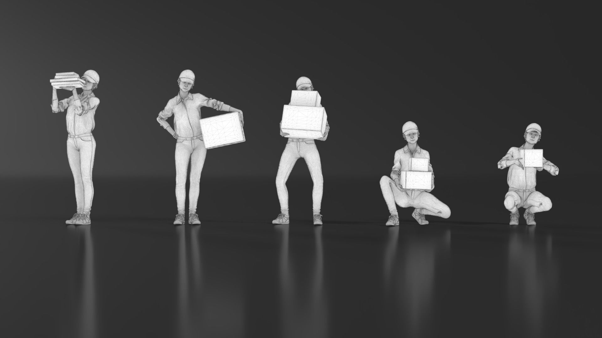 Delivery Girl 3D print model_15