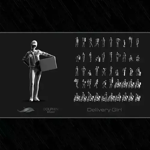 Delivery Girl 3D print model Delivery Girl 3D print model