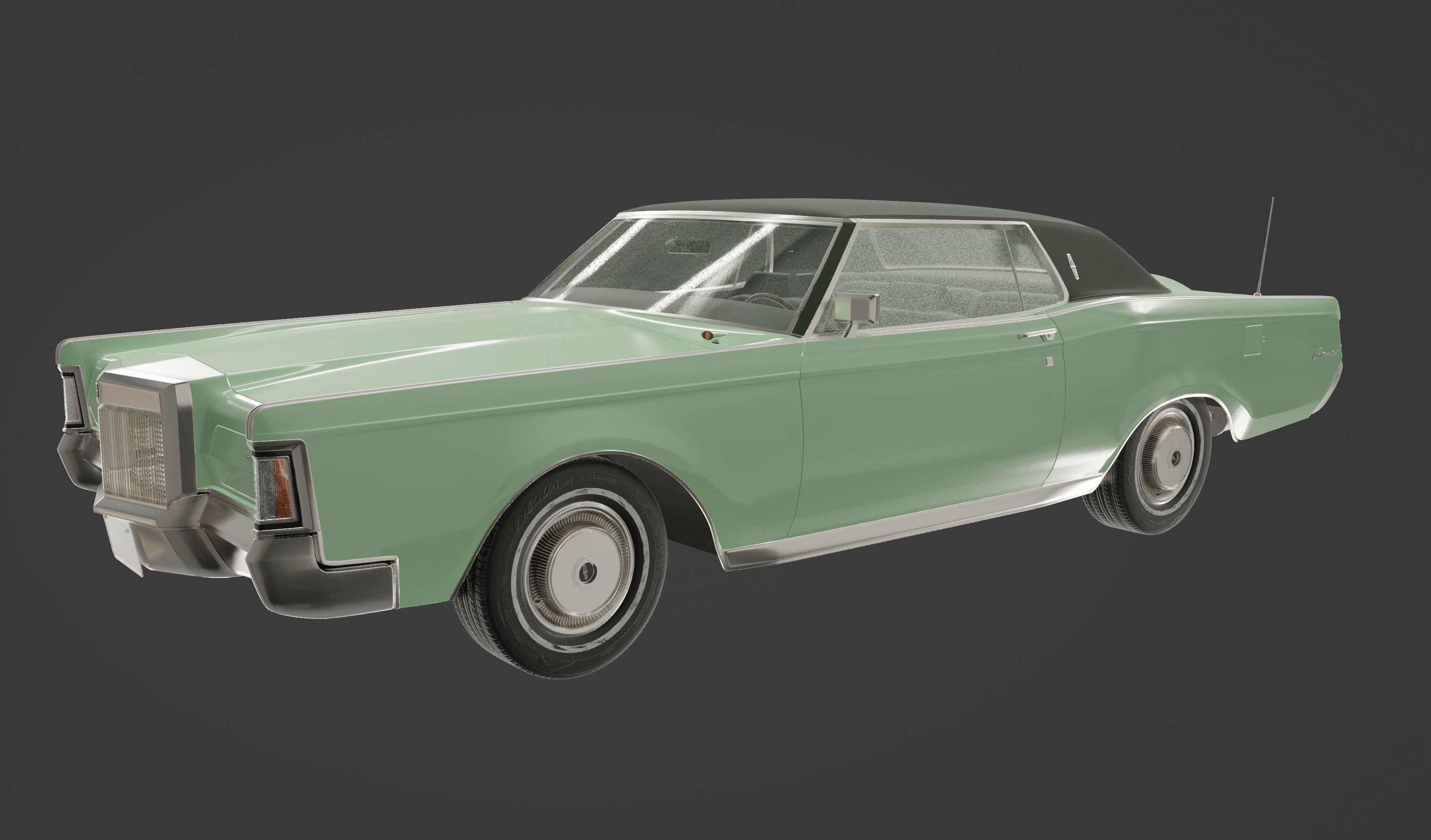 1971 Lincoln Continental Mark III 3D model_12