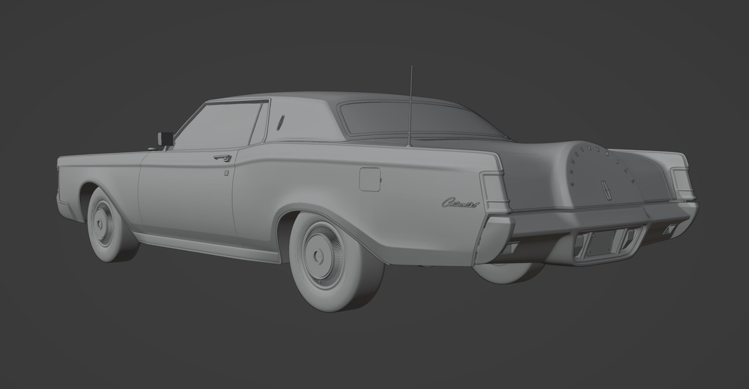 1971 Lincoln Continental Mark III 3D model_10