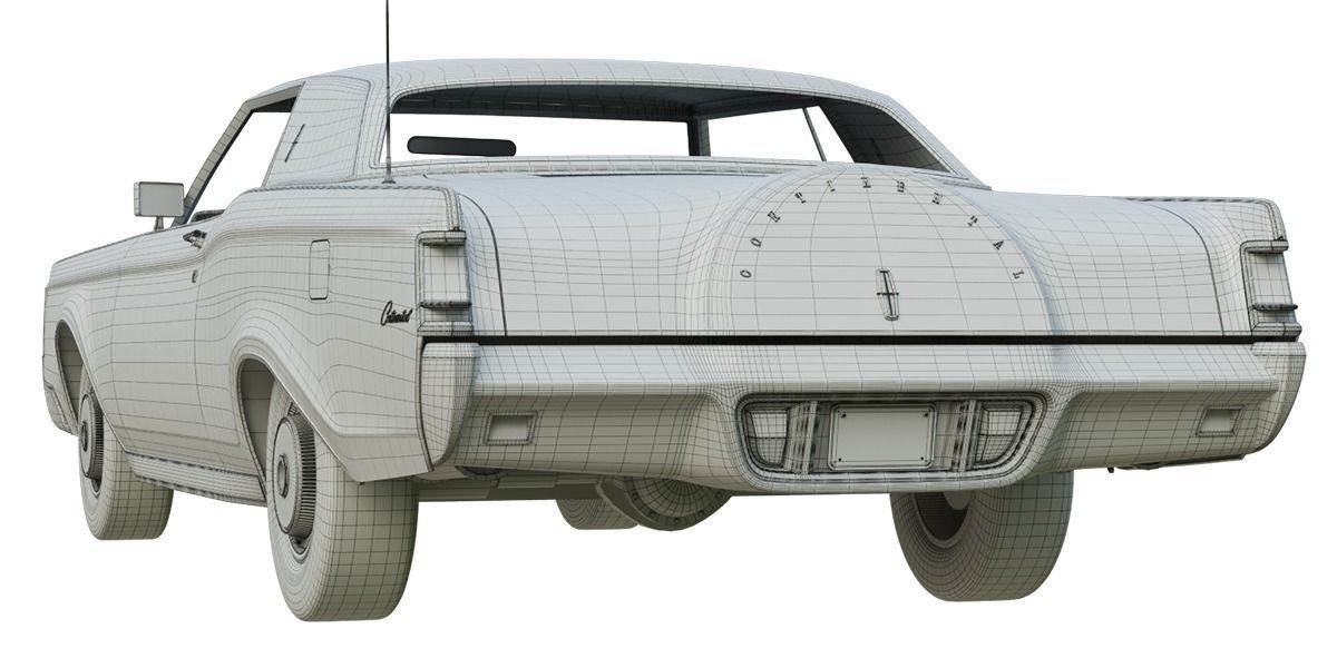 1971 Lincoln Continental Mark III 3D model_9
