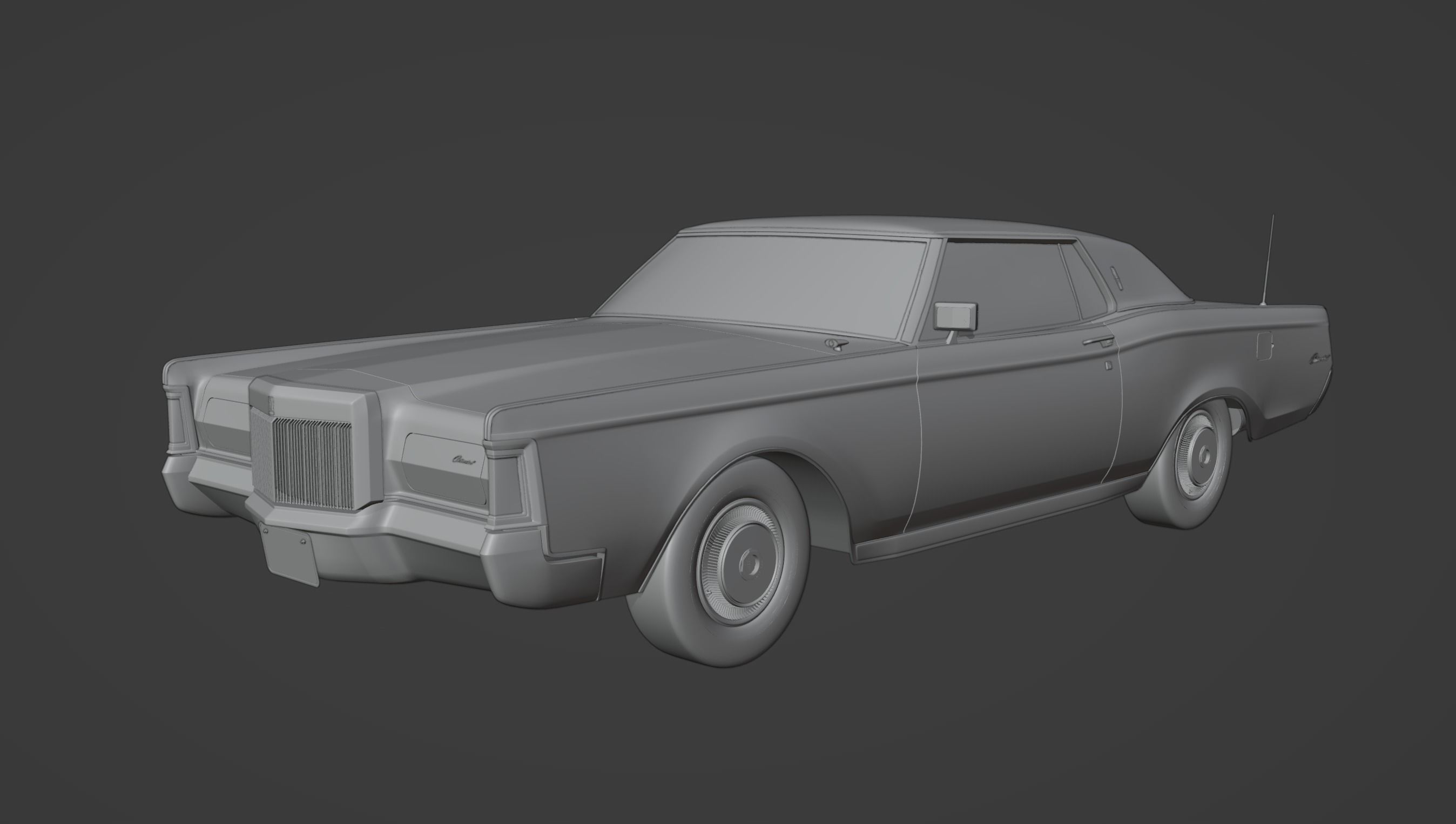 1971 Lincoln Continental Mark III 3D model_11