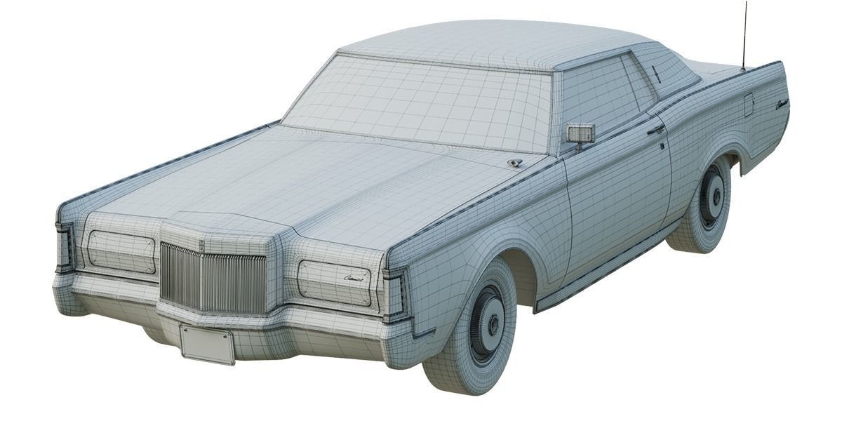 1971 Lincoln Continental Mark III 3D model_8