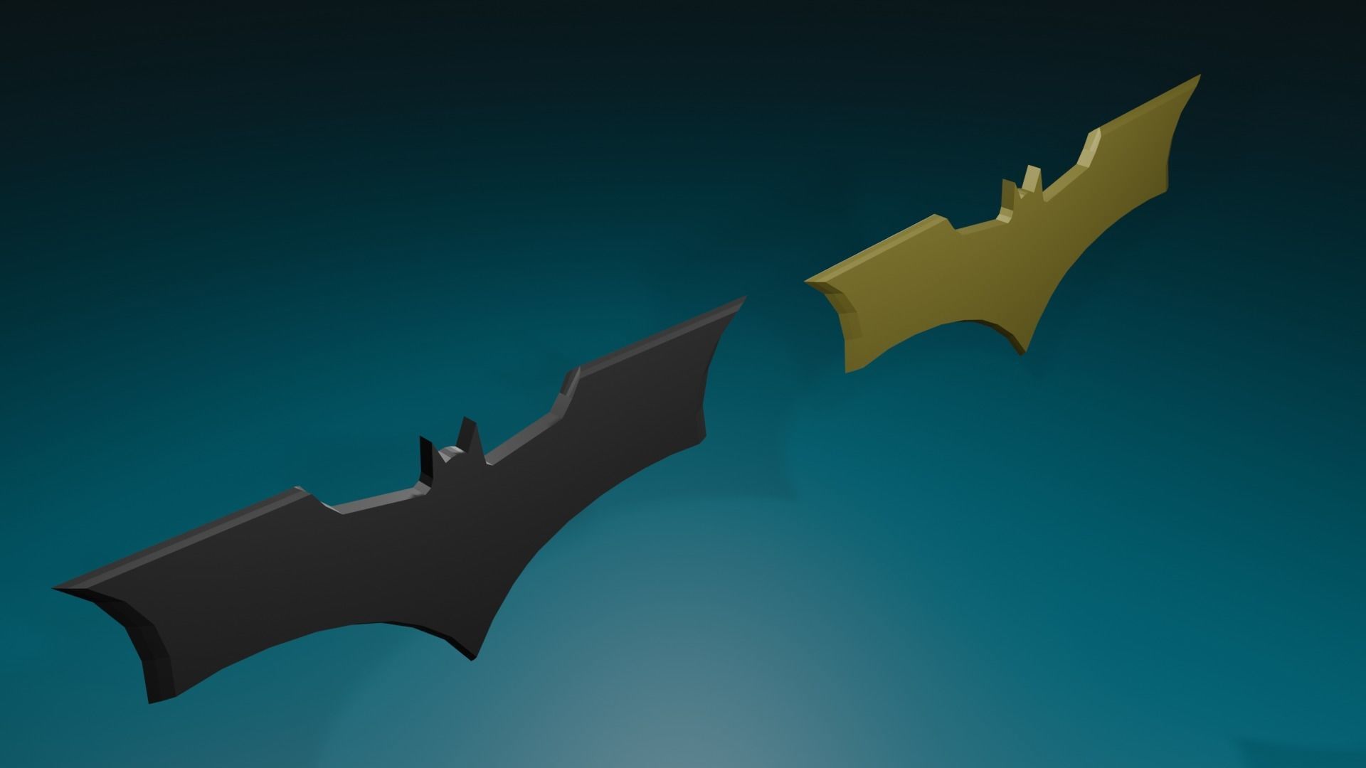 Batarang From The Dark Knight Low-poly 3D model_12