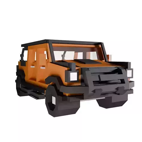 Jeep car 3d model  Low-poly 3D model