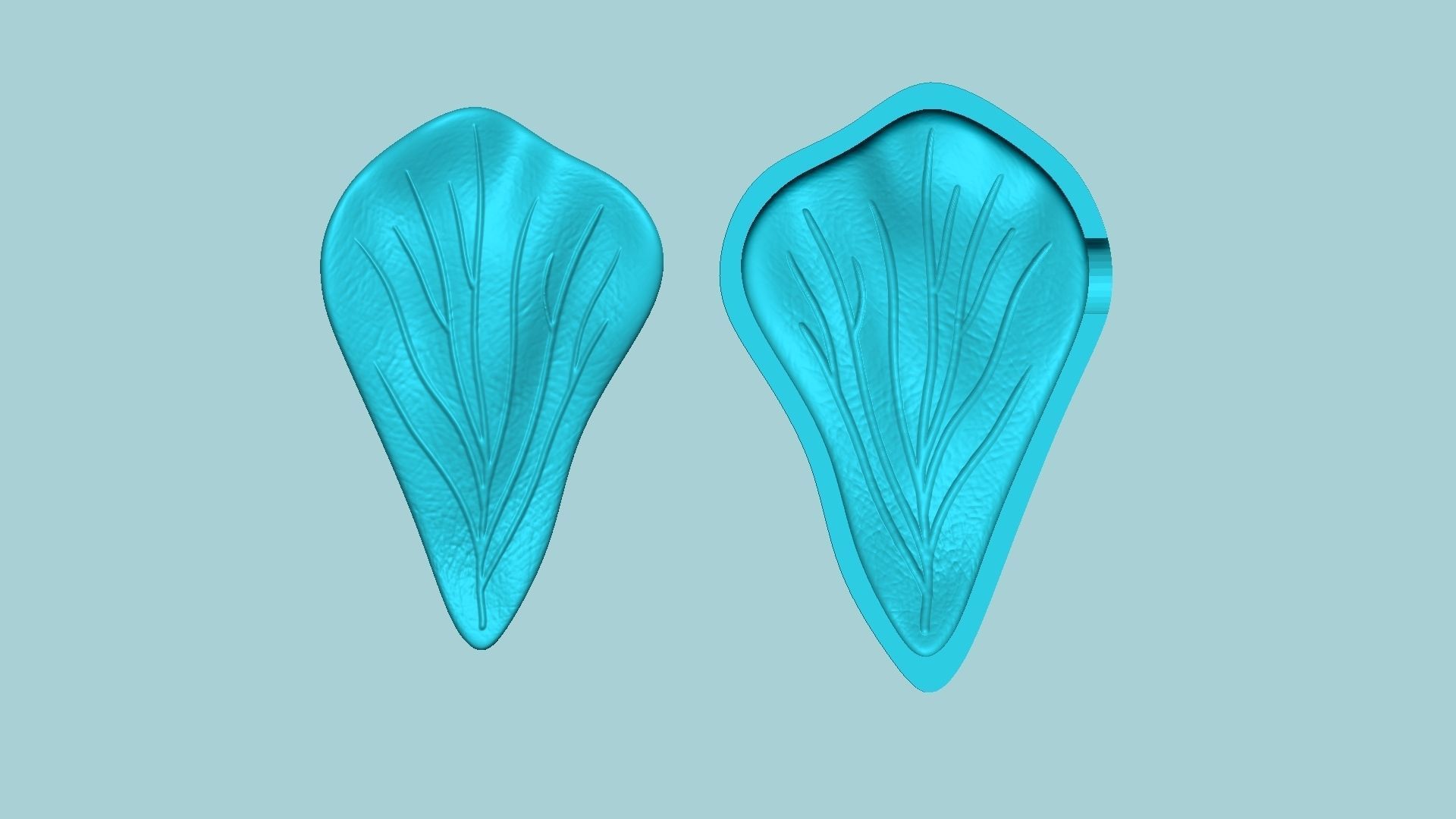 Hibiscus Flower Petal 03 - Moulding Artificial Craft 3D print model_7