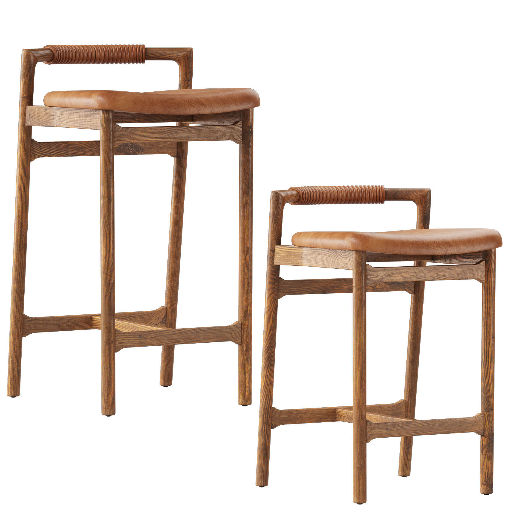 Caton Stool and Bar stool 3D model_4