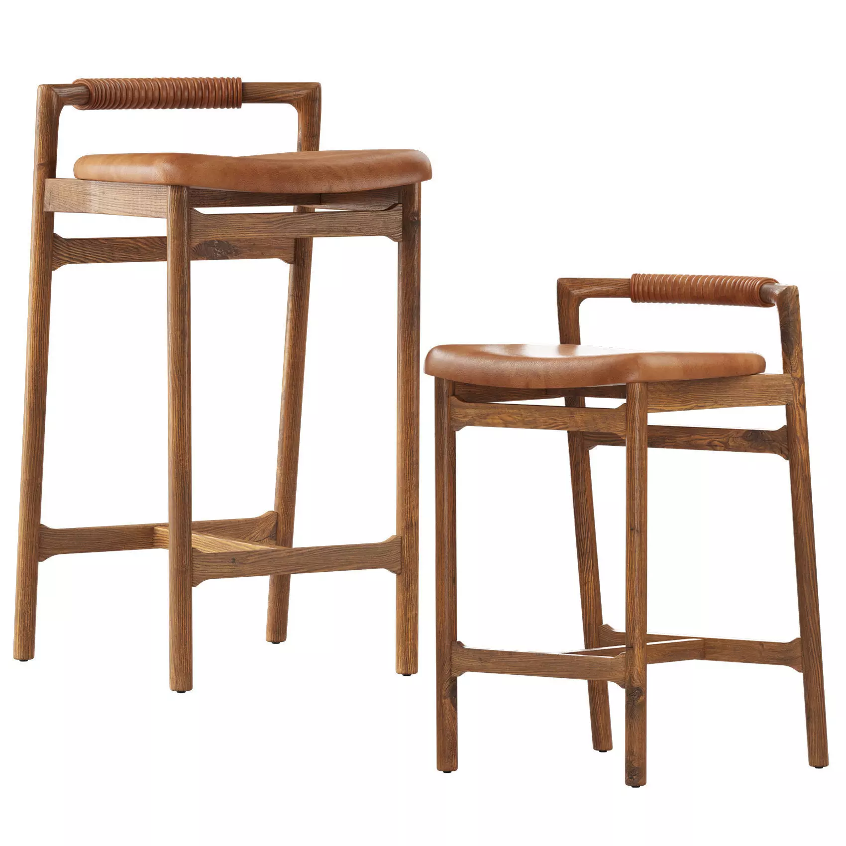Caton Stool and Bar stool 3D model_0