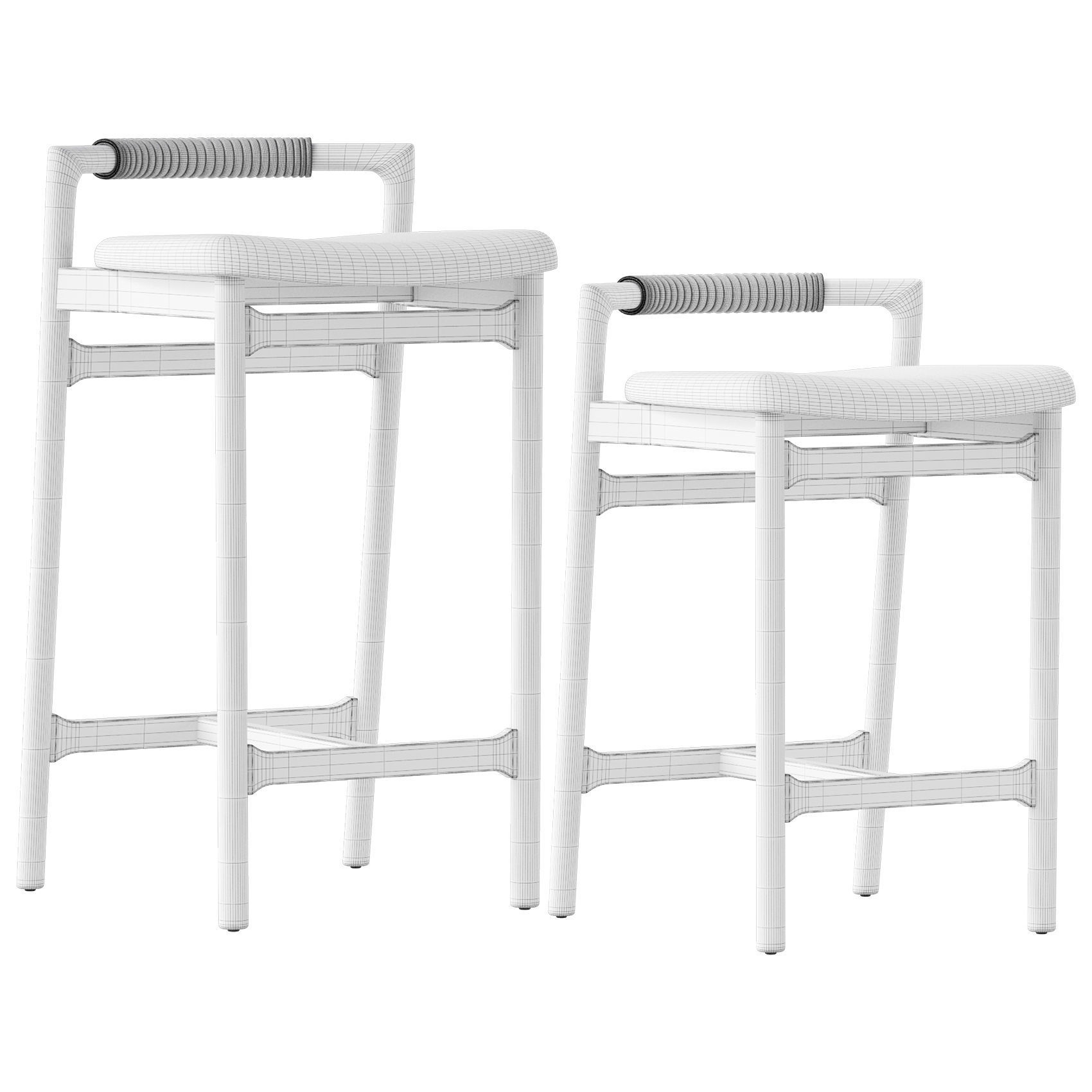 Caton Stool and Bar stool 3D model_7