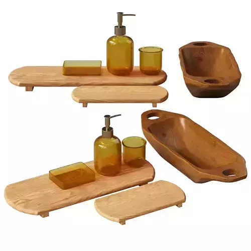 COLOURED GLASS BATHROOM SET