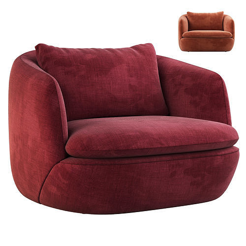Crescent Grand Swivel Chair 3D model
