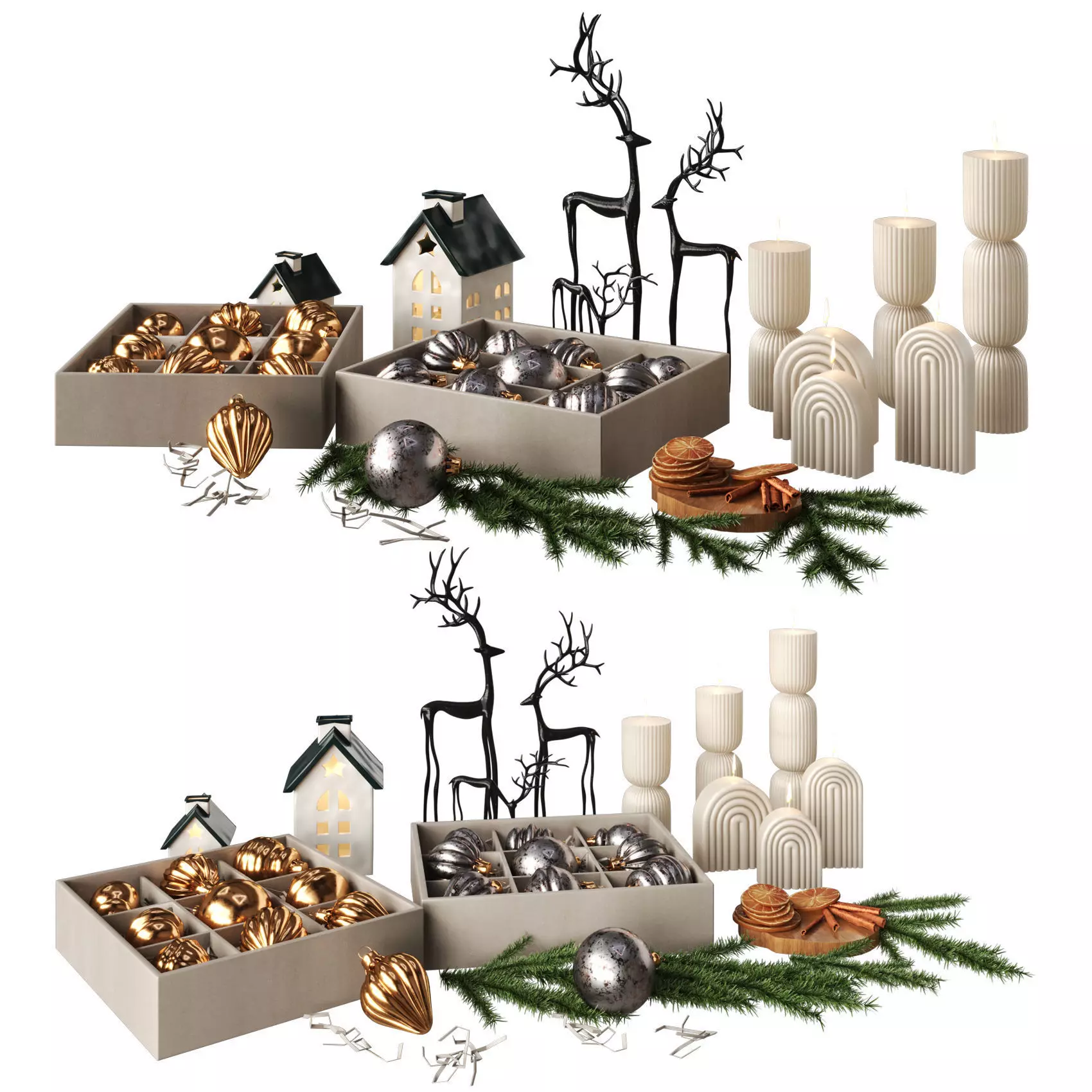 Cristmas Decor set 3D model