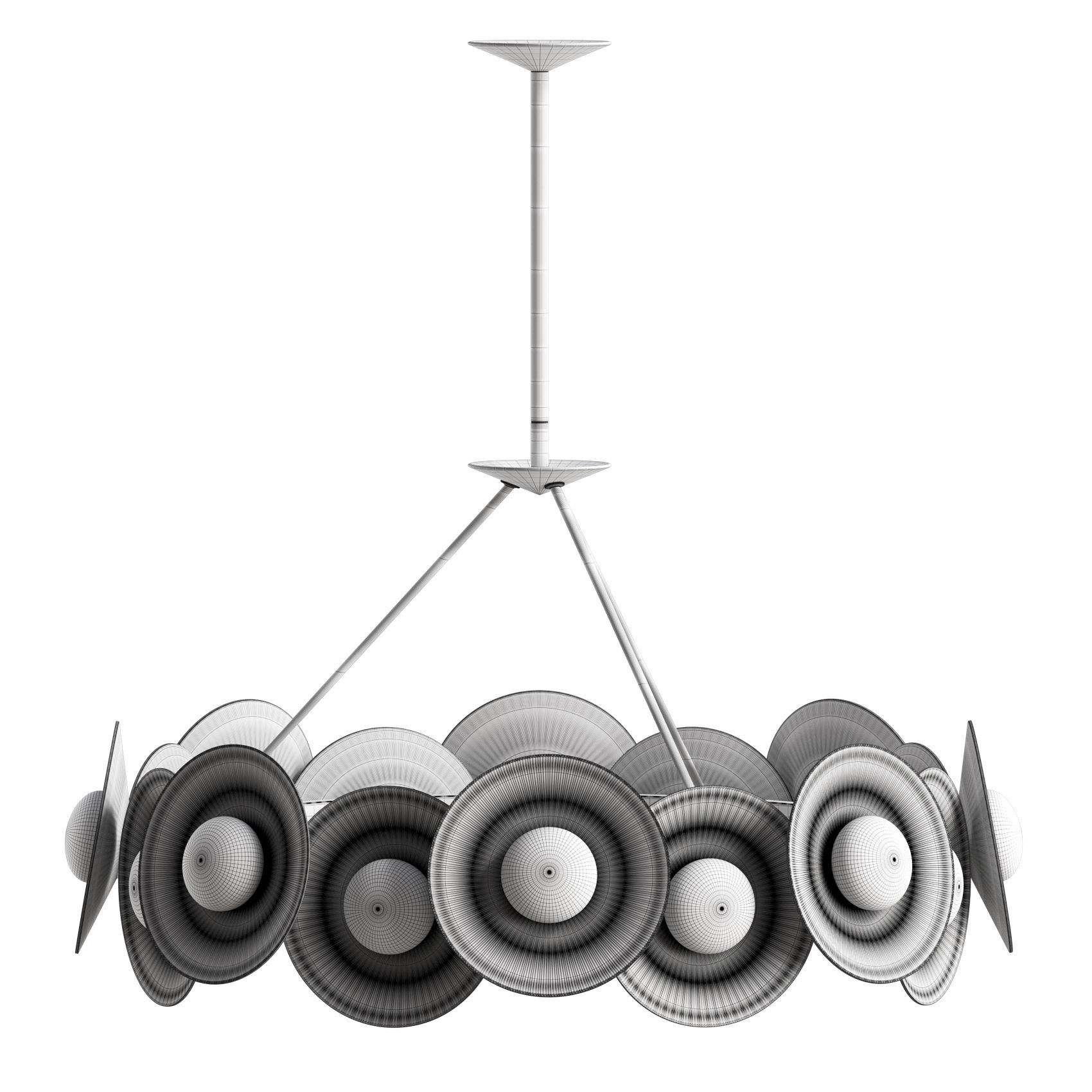 Flatbush 16-Light Chandelier 3D model_4