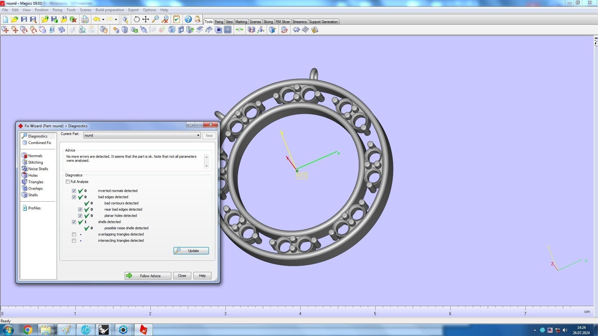 Circle Pendant With Diamonds 3D print model_14