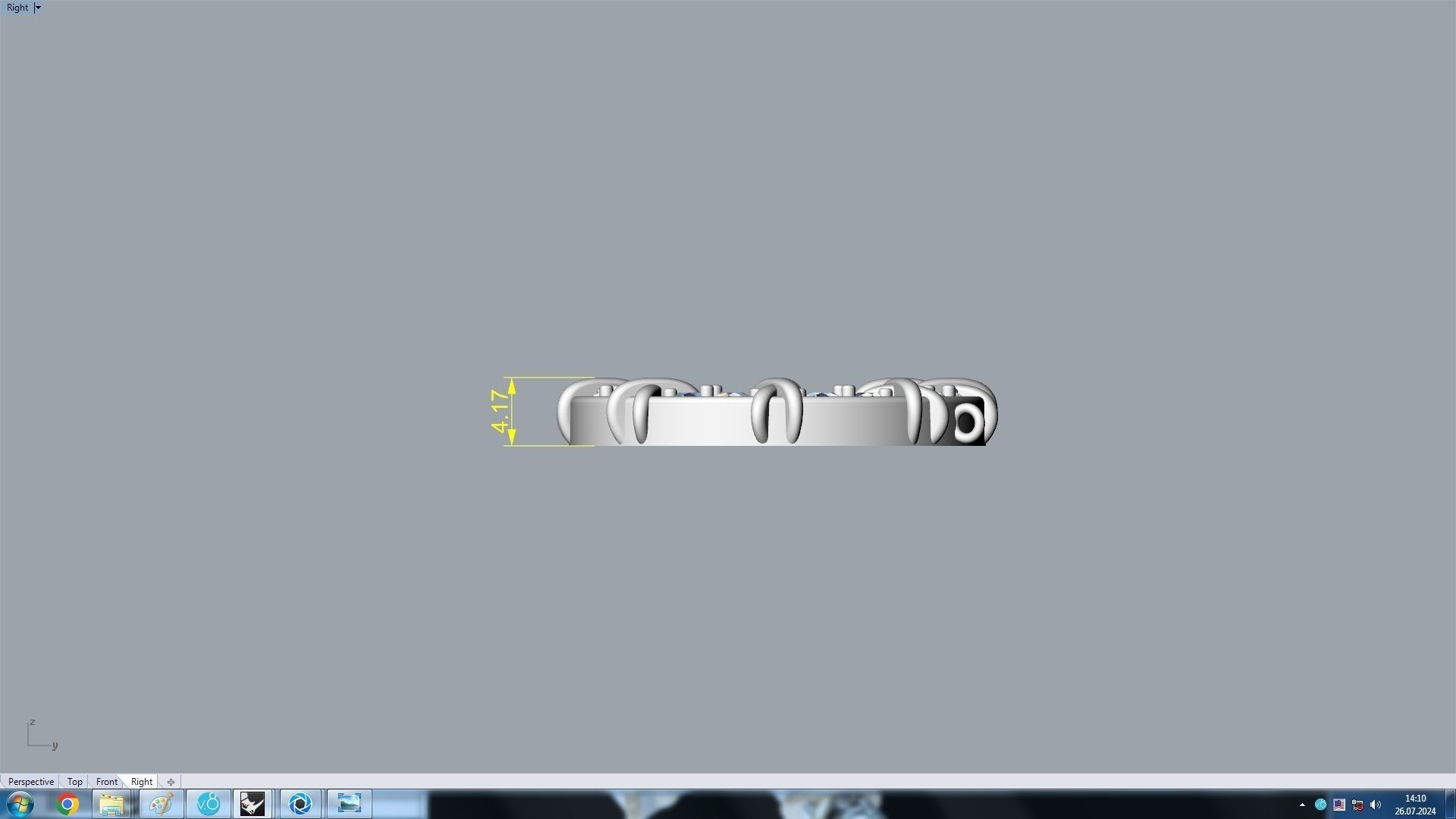 Circle Pendant With Diamonds 3D print model_10