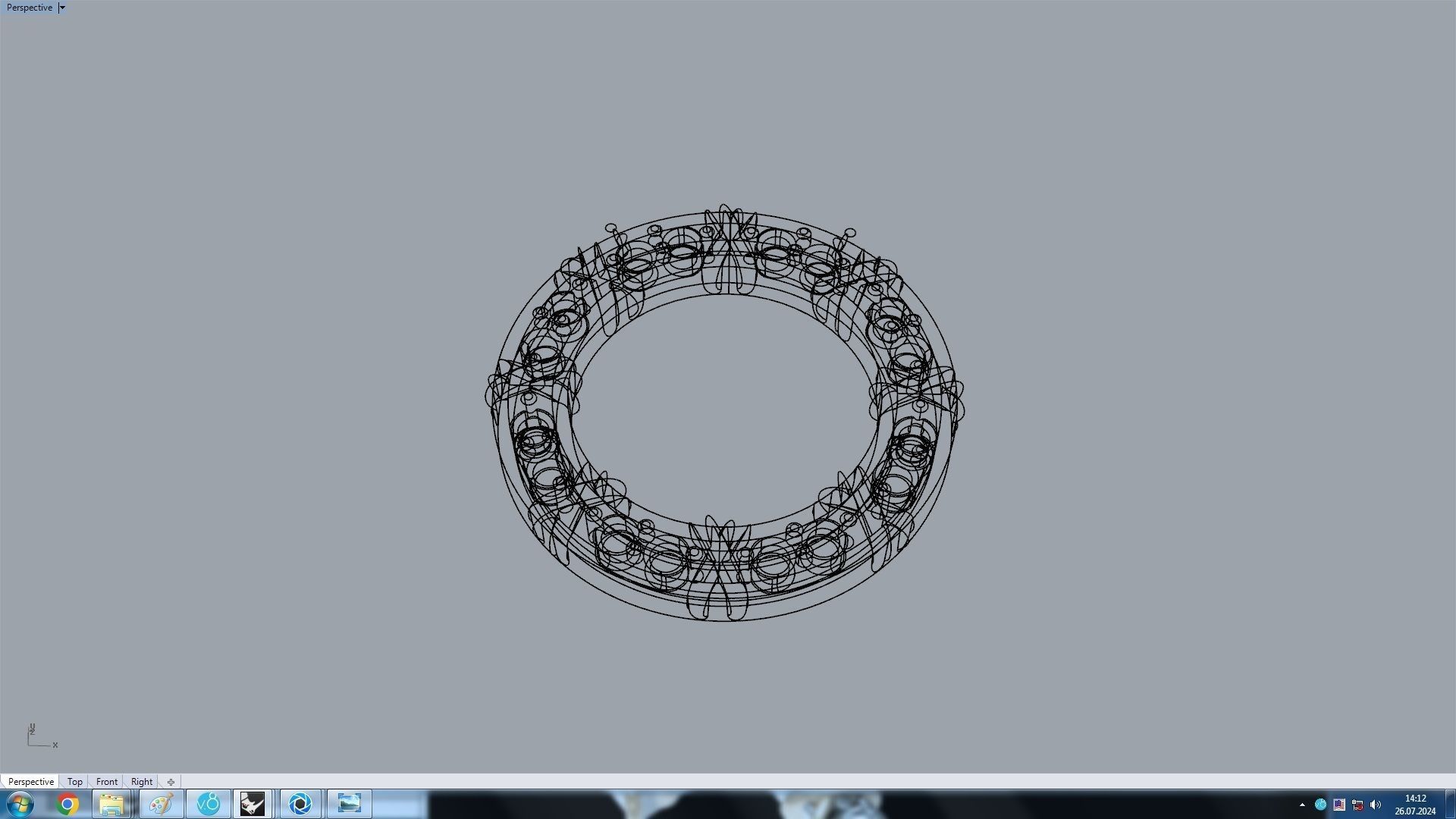 Circle Pendant With Diamonds 3D print model_11