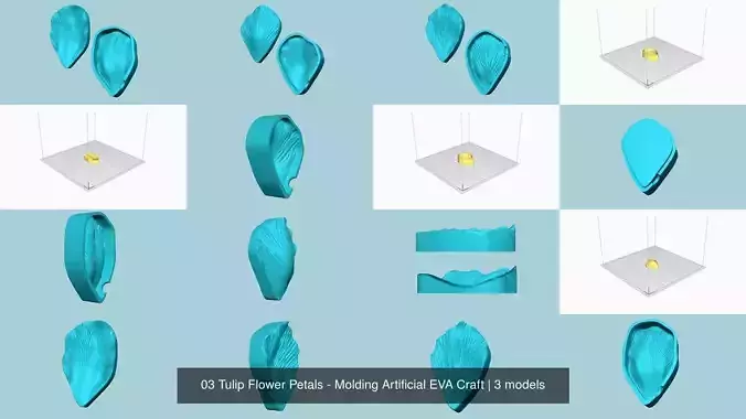 03 Tulip Flower Petals - Molding Artificial EVA Craft