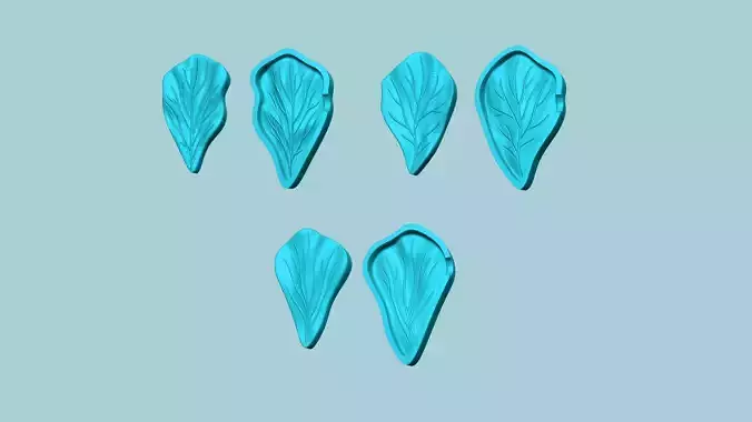 03 Hibiscus Flower Petal - Molding Artificial EVA Craft 3D Model Collection