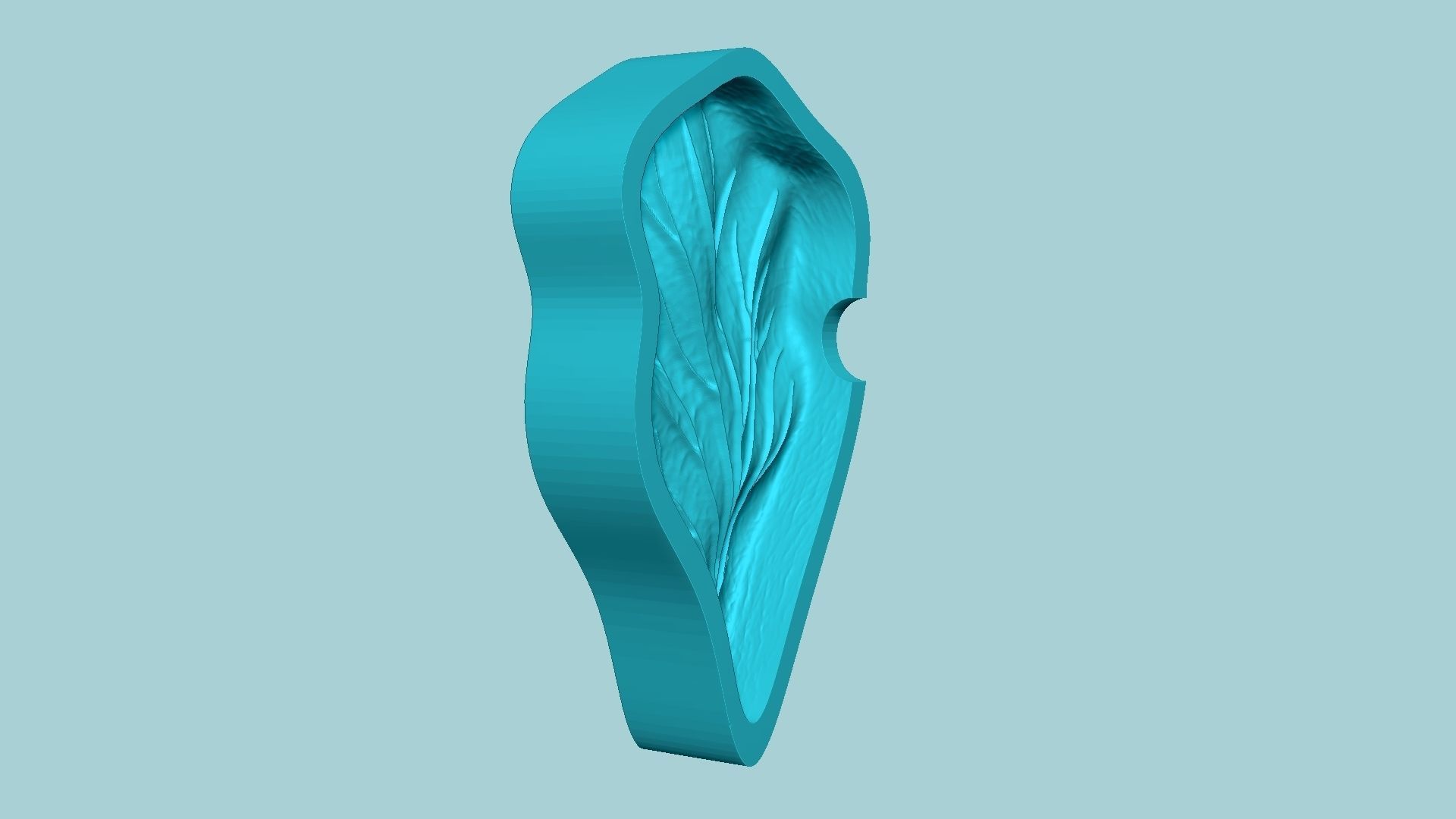 03 Hibiscus Flower Petal - Molding Artificial EVA Craft 3D Model Collection_11