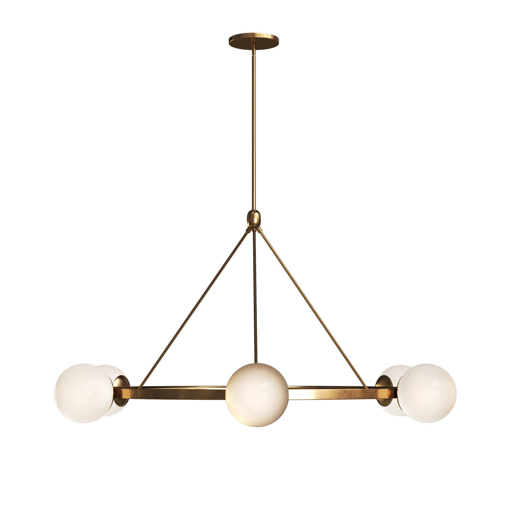 Hayes Round Light Chandelier 3D model_3
