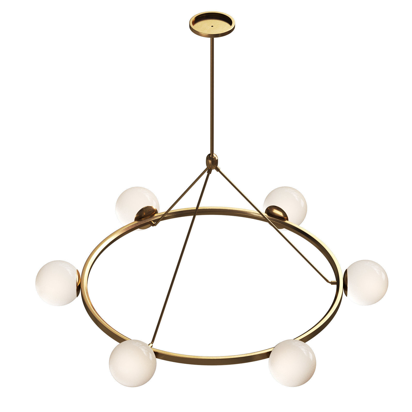 Hayes Round Light Chandelier 3D model_5