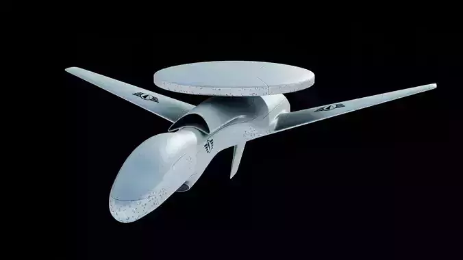 Radar Drone Low-poly 3D model