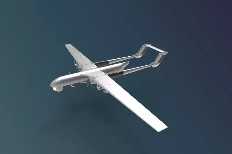 ANKA 2 UAV Low-poly 3D model_0