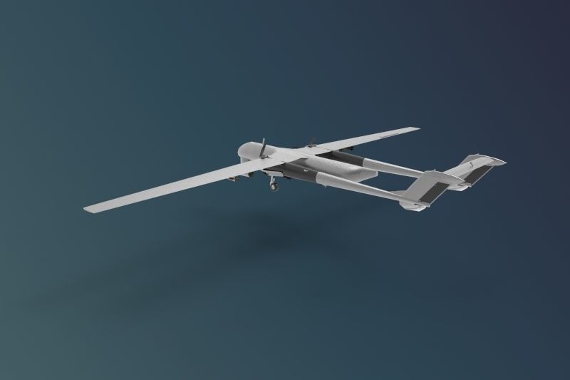 ANKA 2 UAV Low-poly 3D model_2