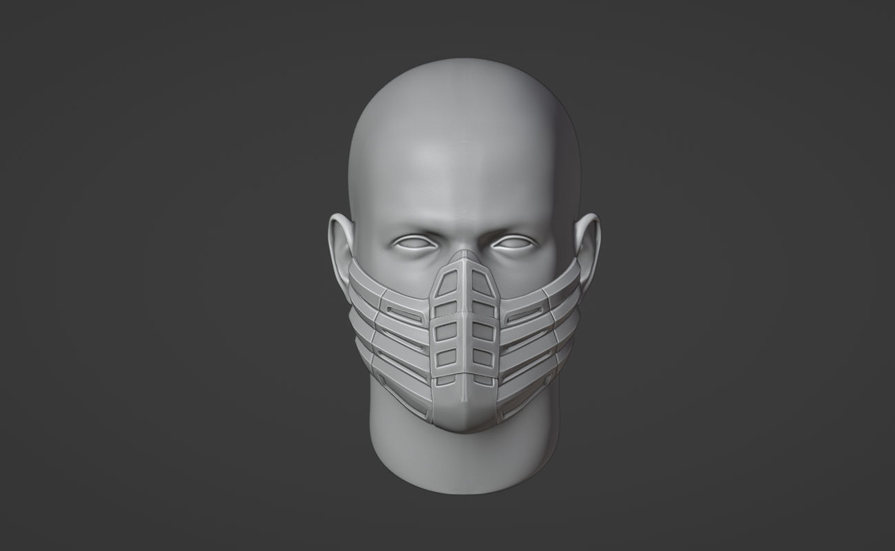 Scorpion mask  from MK1 -  Scorp-95 3D print model_1