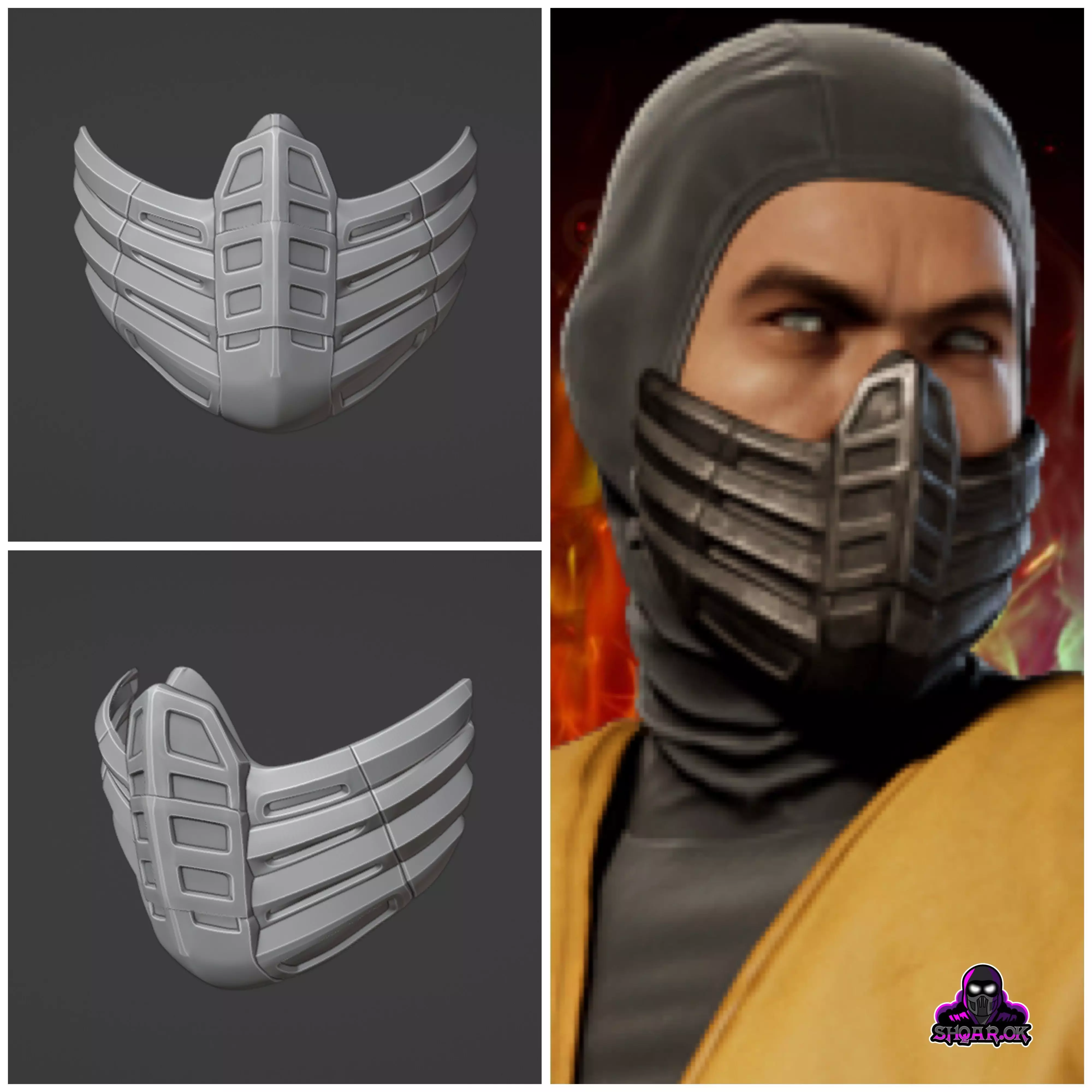 Scorpion mask  from MK1 -  Scorp-95 3D print model_0