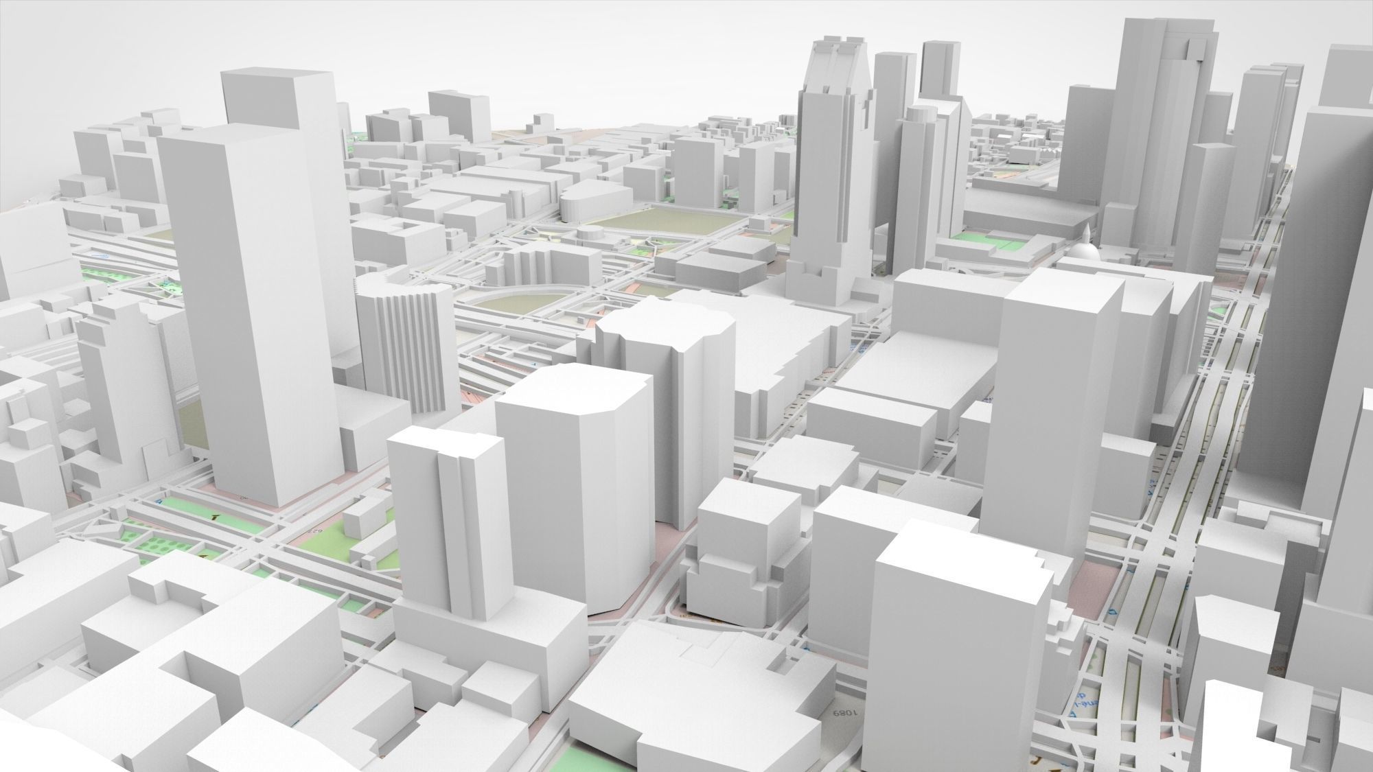 Cityscape Montreal Quebec Canada 3D print model 3D print model_7