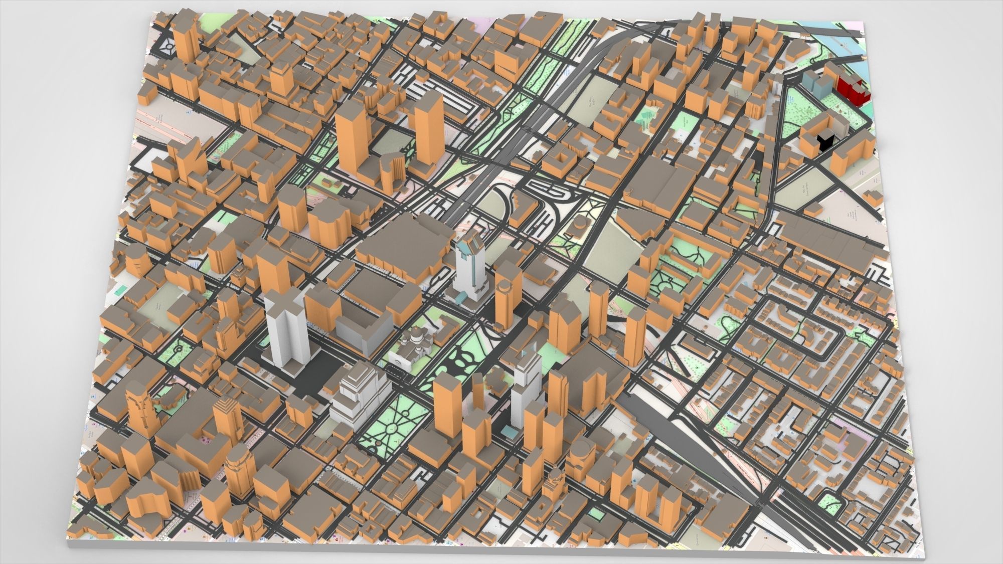 Cityscape Montreal Quebec Canada 3D print model 3D print model_8