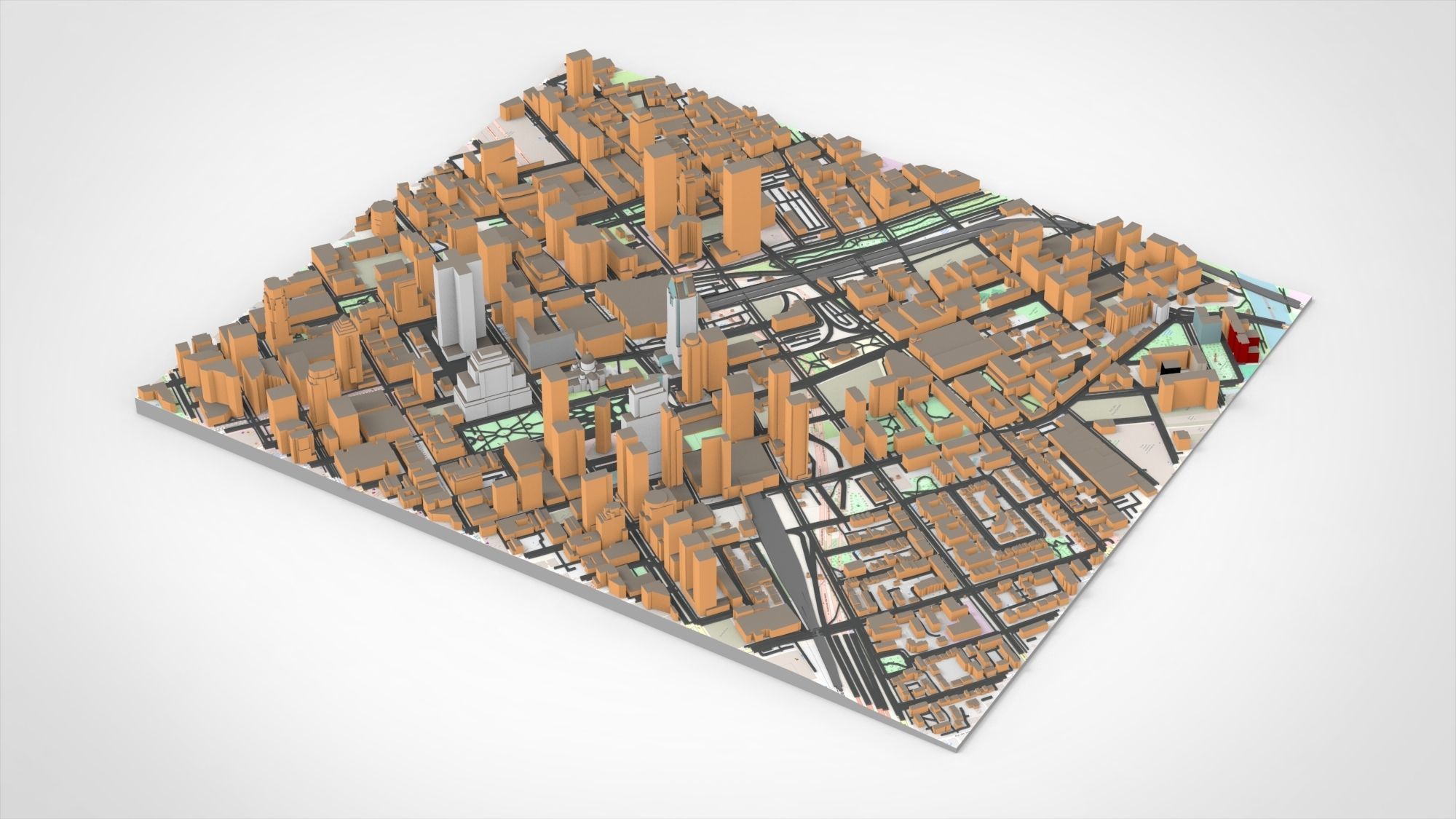 Cityscape Montreal Quebec Canada 3D print model 3D print model_12