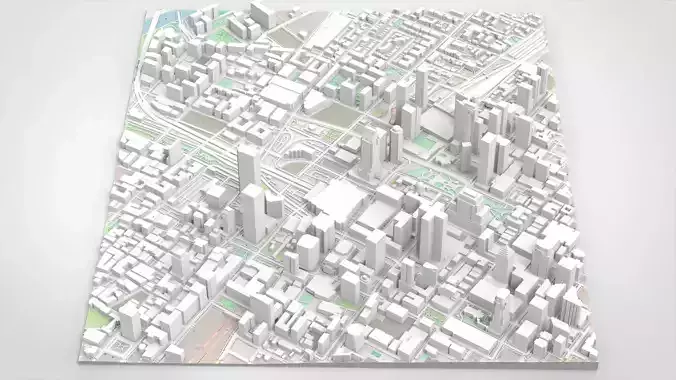 Cityscape Montreal Quebec Canada 3D print model 3D print model