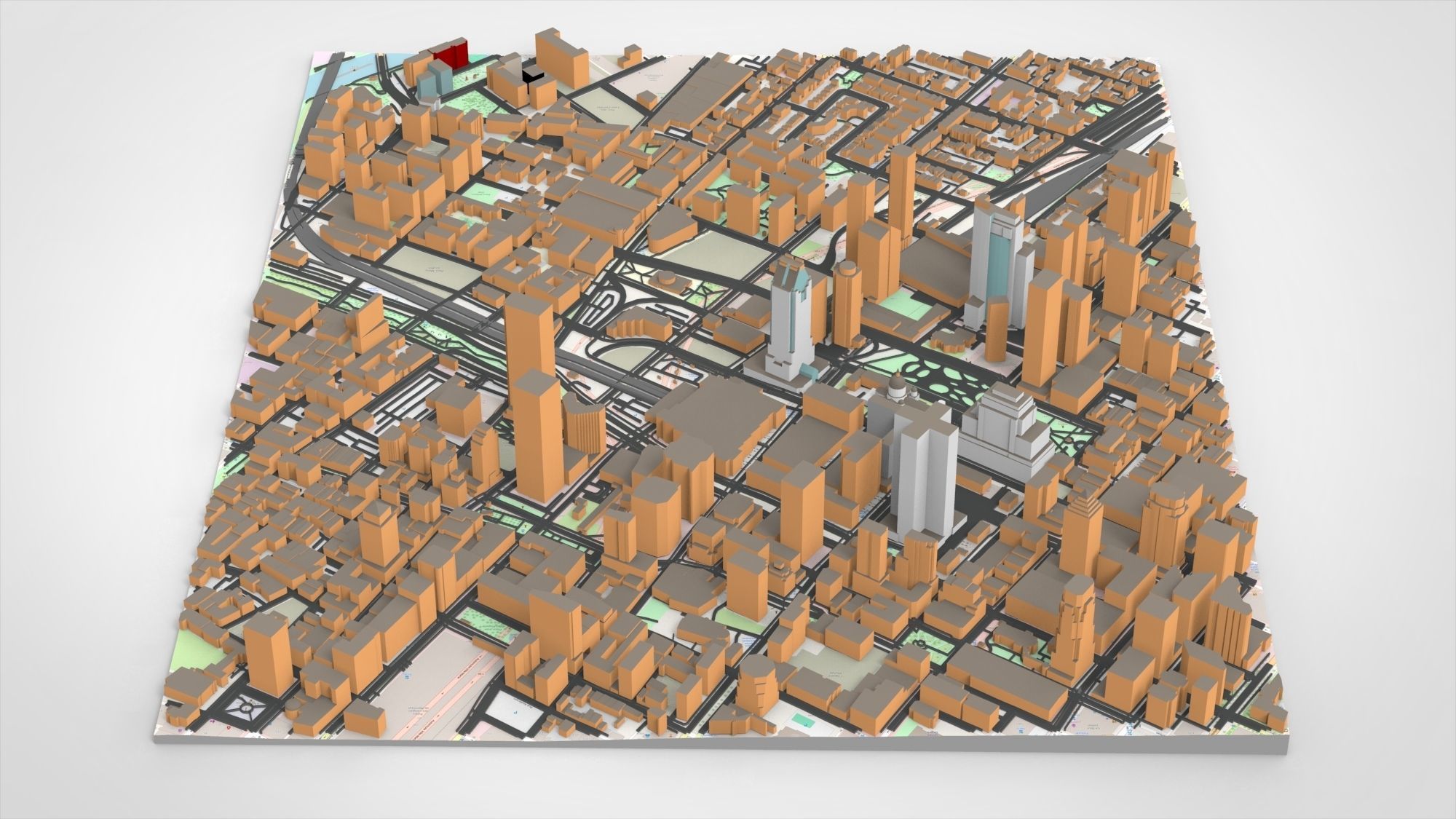 Cityscape Montreal Quebec Canada 3D print model 3D print model_10